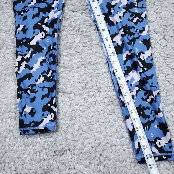 Adidas Techfit Camo 7/8 Leggings Silver Dawn Blue Fusion Women's Size Small - Picture 8 of 8